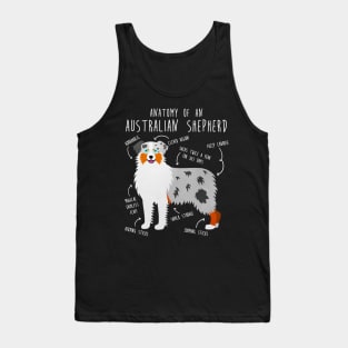 Aussie Australian Shepherd Anatomy Tank Top